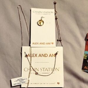 Alex and Ani Silver/Gold Charm Necklace With Initial K